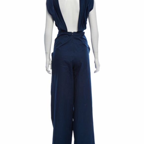 Tome V-Neck Blue Jumpsuit - Picture 3 of 3